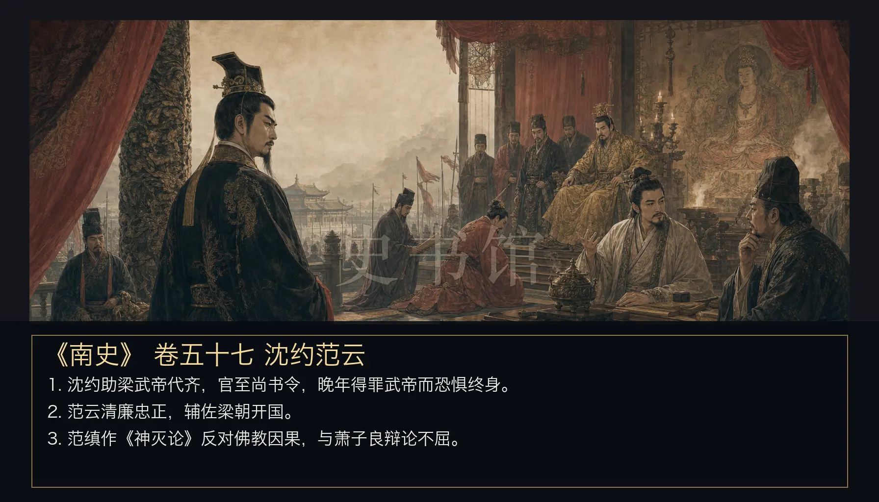 《南史》列传 卷五十七沈约范云章节配图