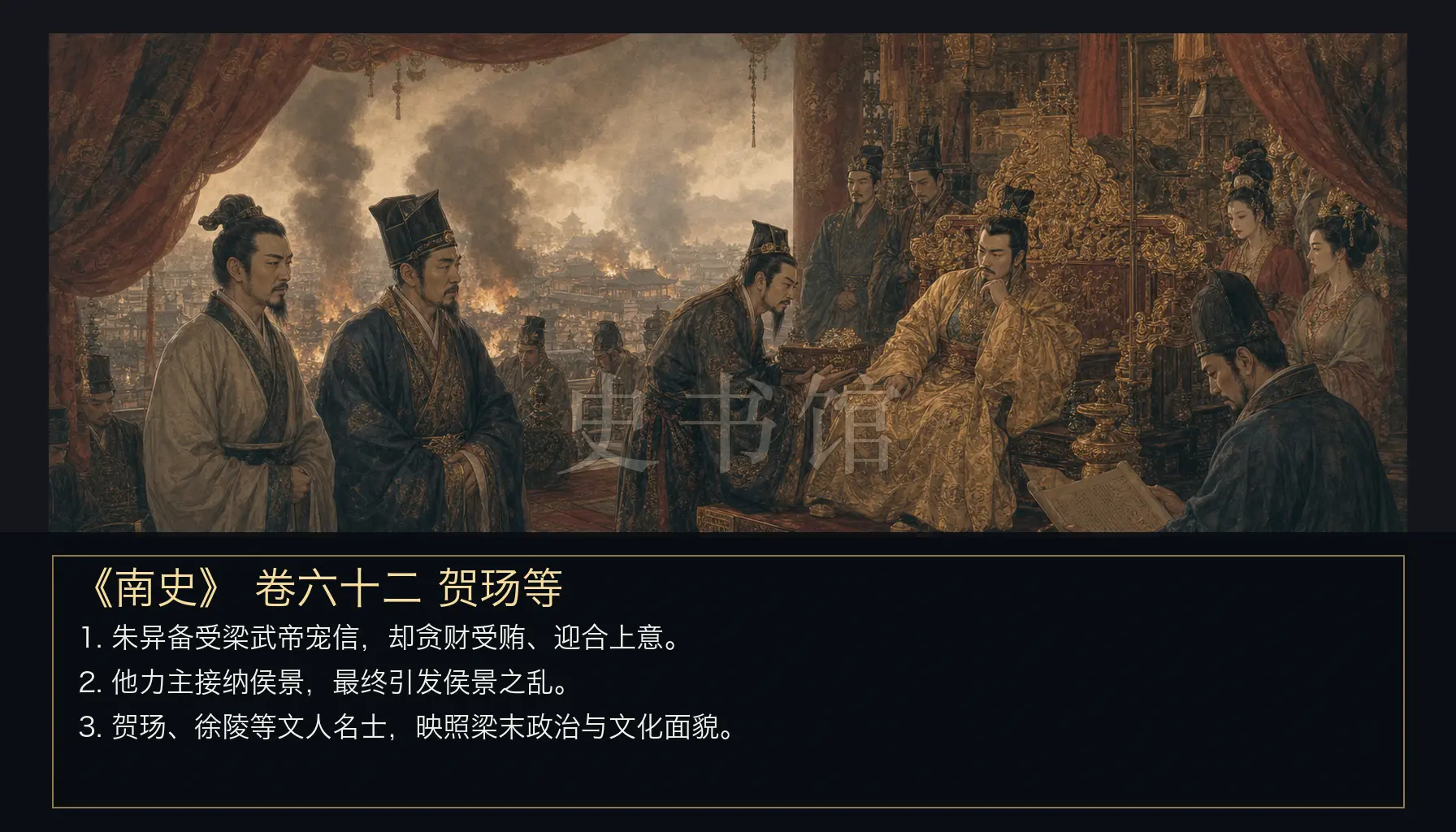 《南史》列传 卷六十二贺玚等章节配图