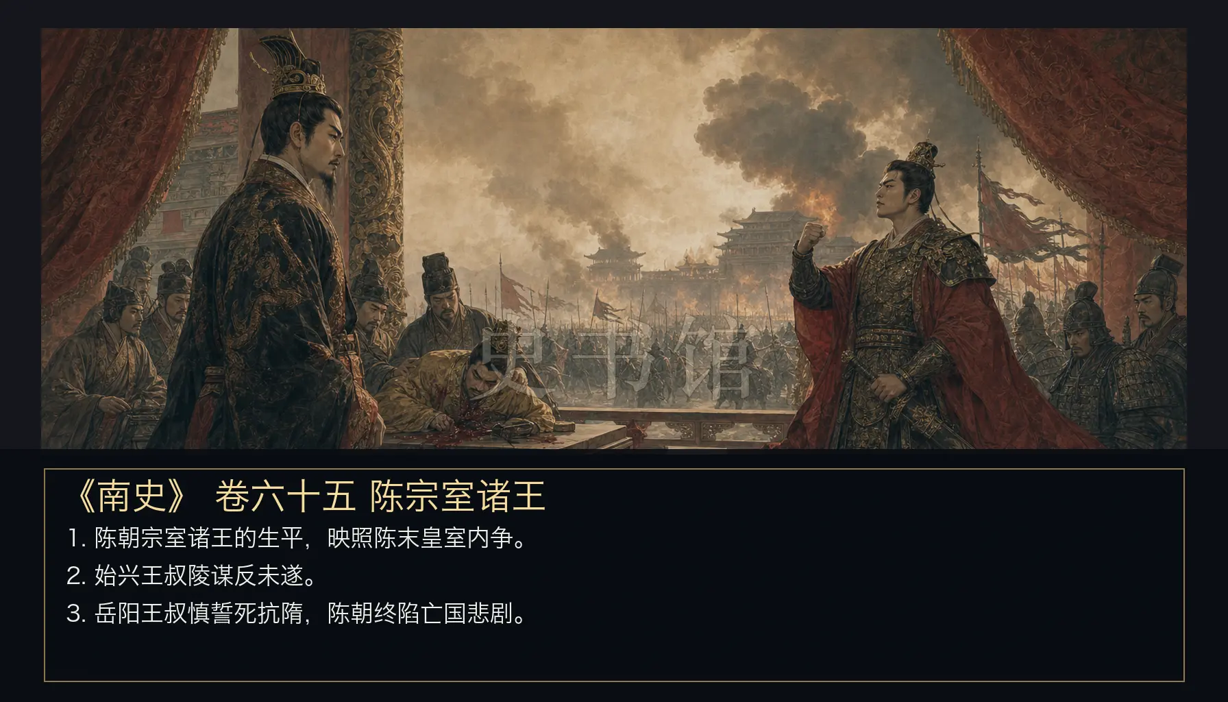 《南史》列传 卷六十五六陈宗室诸王章节配图