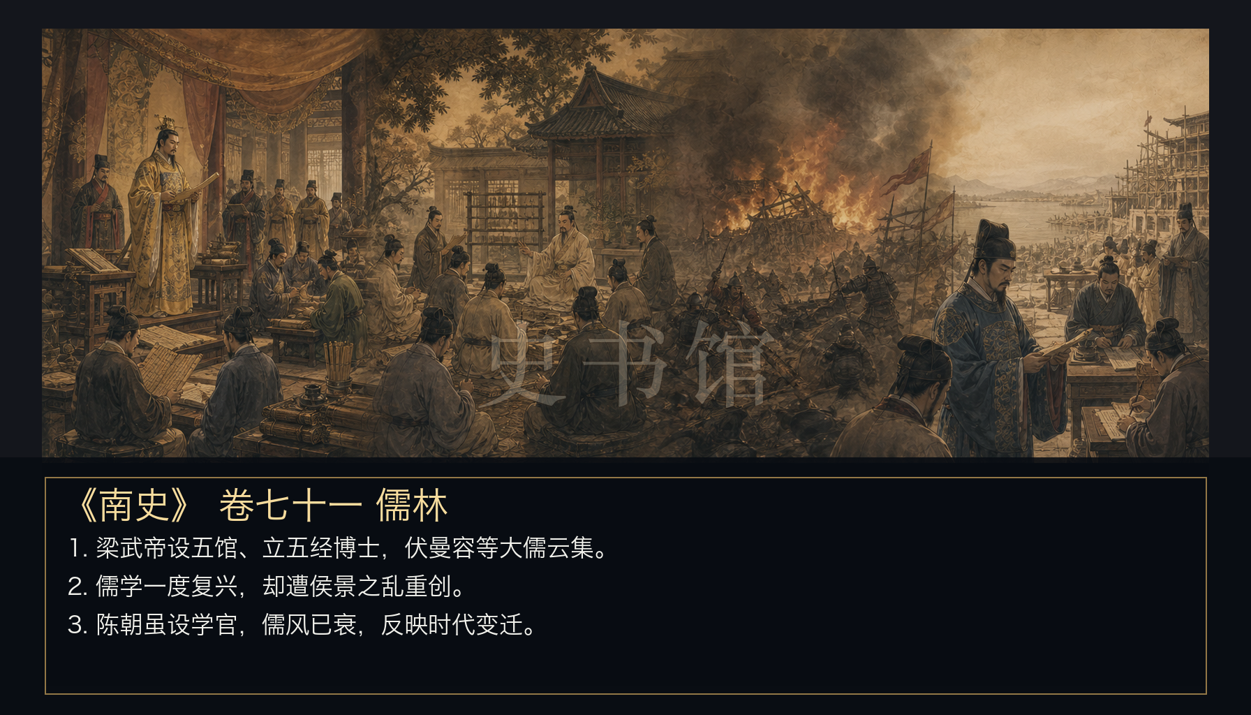《南史》列传 卷七十一儒林章节配图