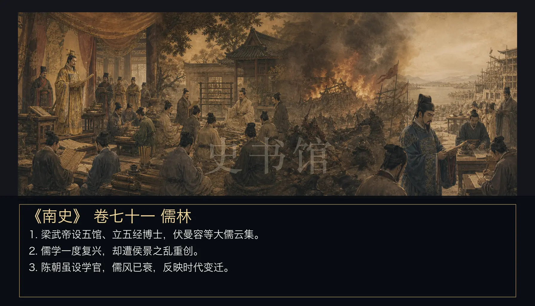 《南史》列传 卷七十一儒林章节配图