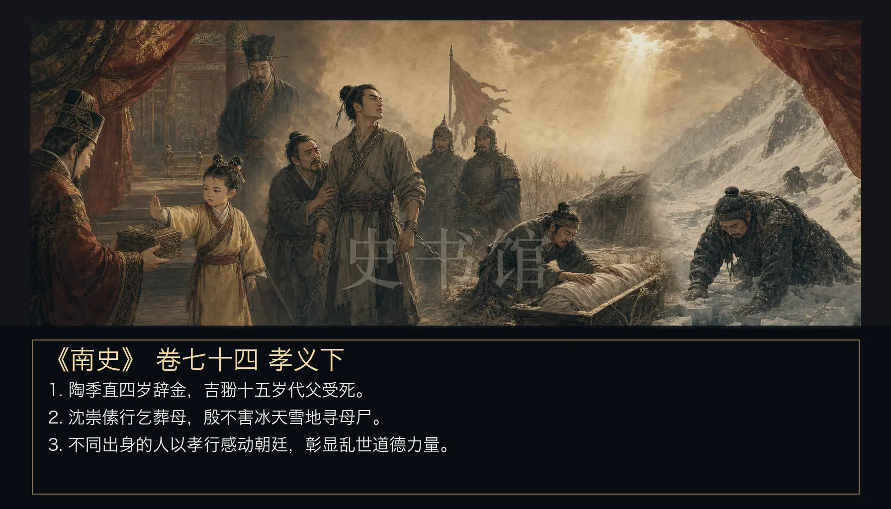 《南史》列传 卷七十四孝义下章节配图