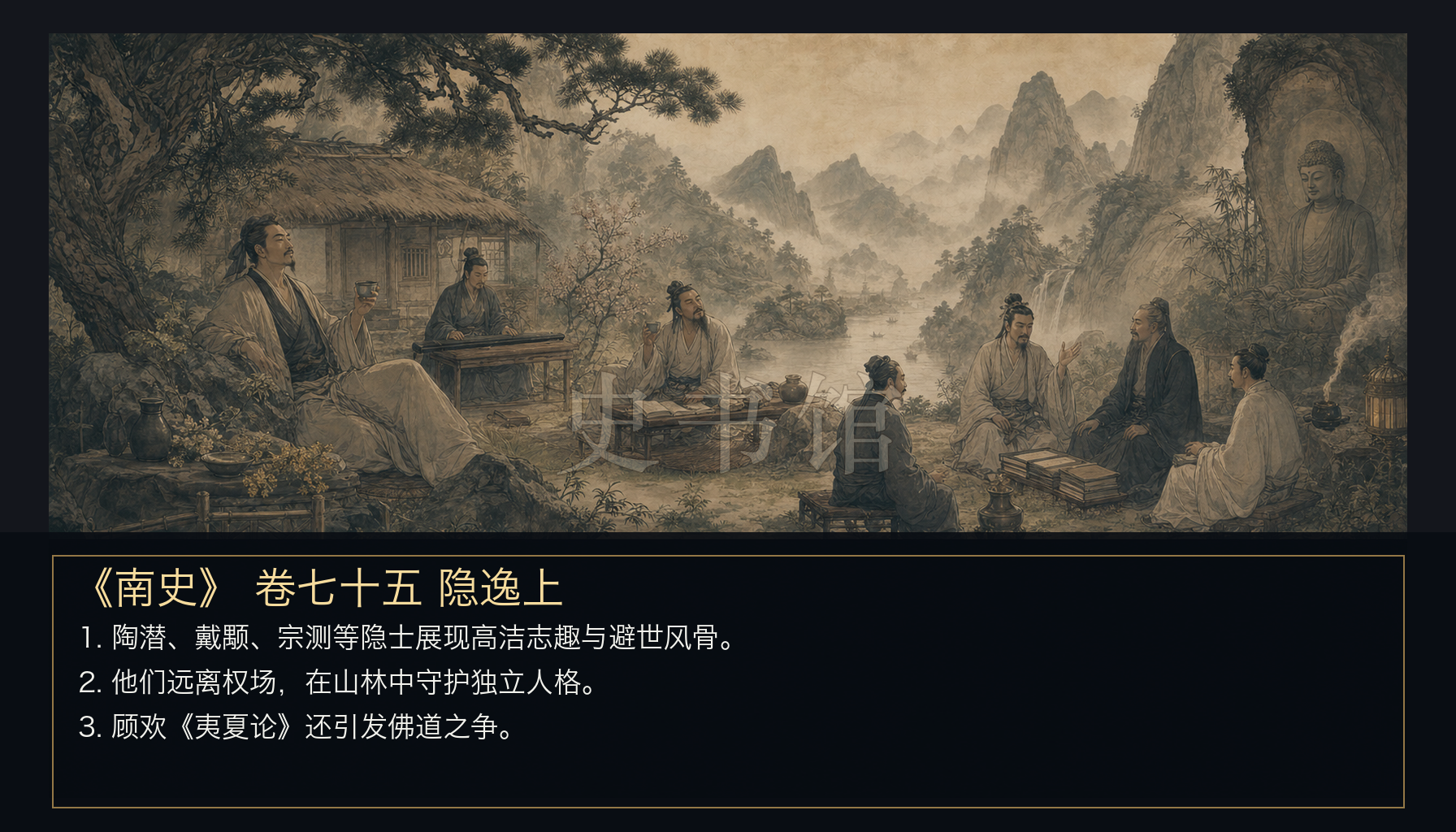 《南史》列传 卷七十五隐逸上章节配图