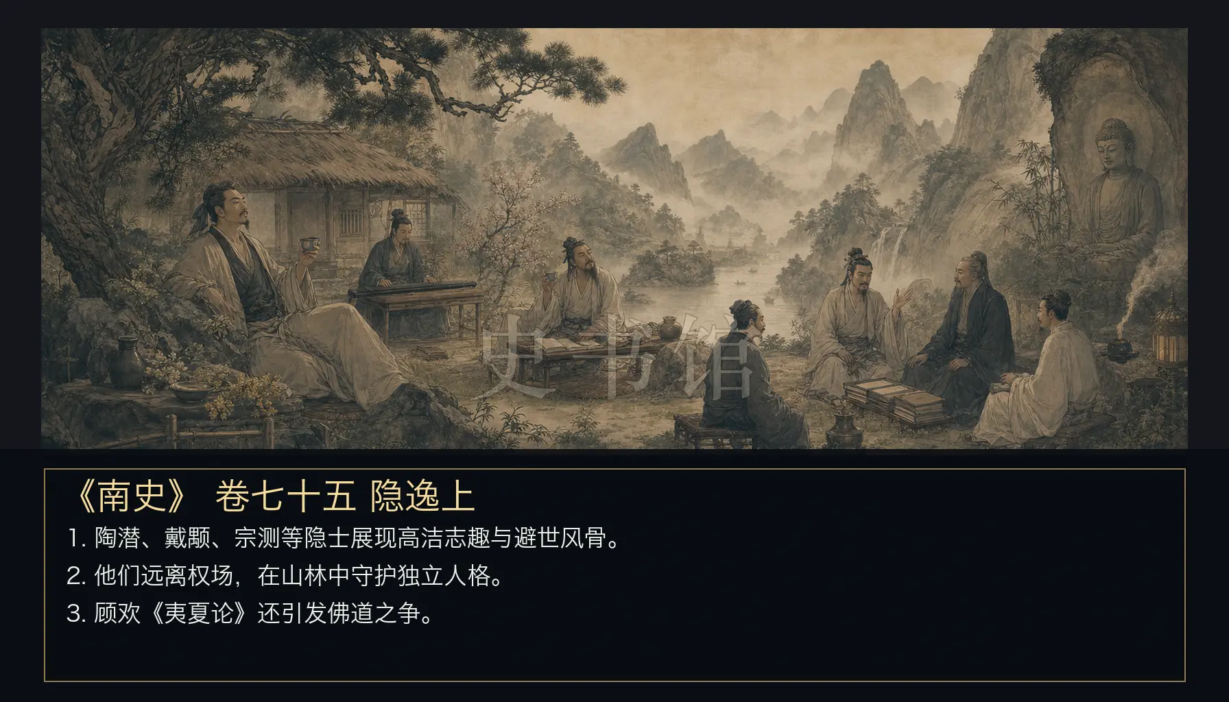 《南史》列传 卷七十五隐逸上章节配图