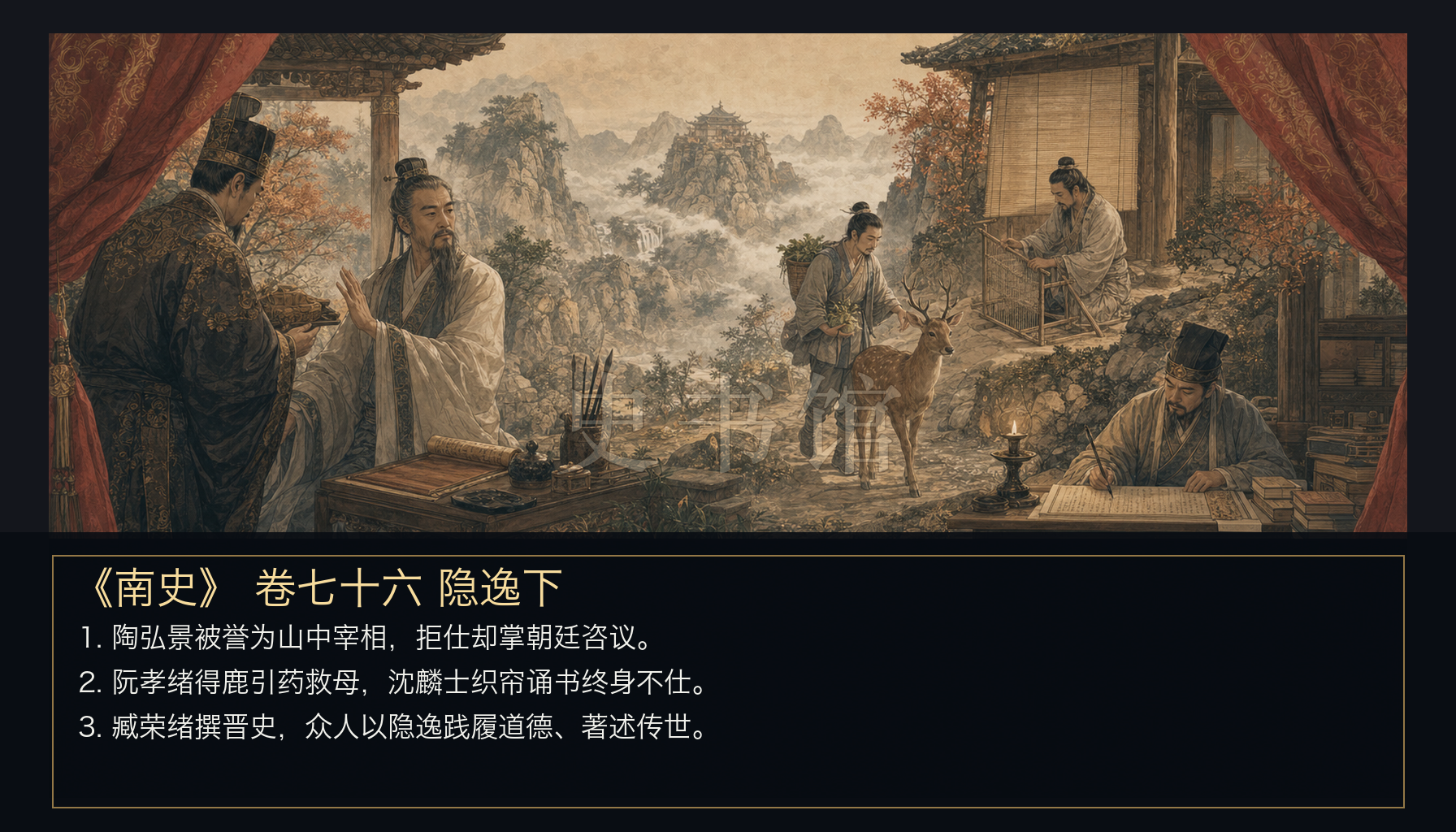 《南史》列传 卷七十六隐逸下章节配图