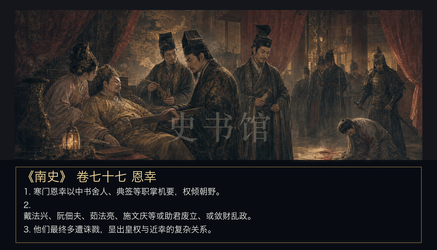 《南史》列传 卷七十七恩幸章节配图