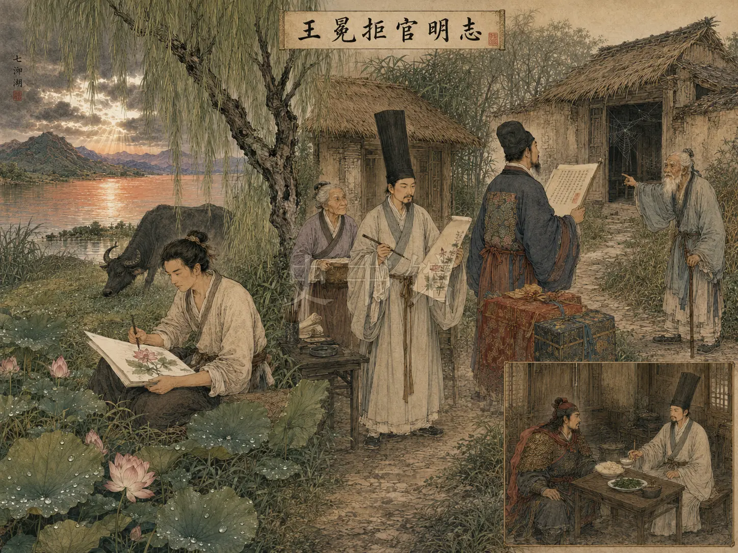 《儒林外史》正文 第一回说楔子敷陈大义借名流隐括全文章节配图