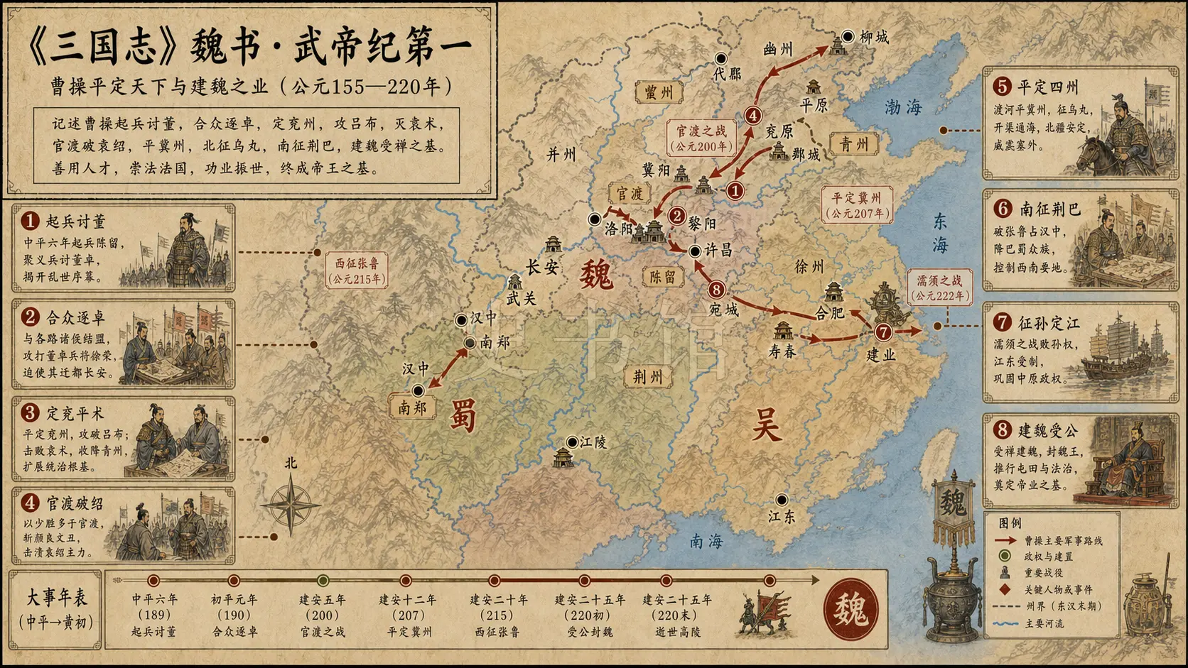 《三国志》魏书 武帝纪第一章节配图