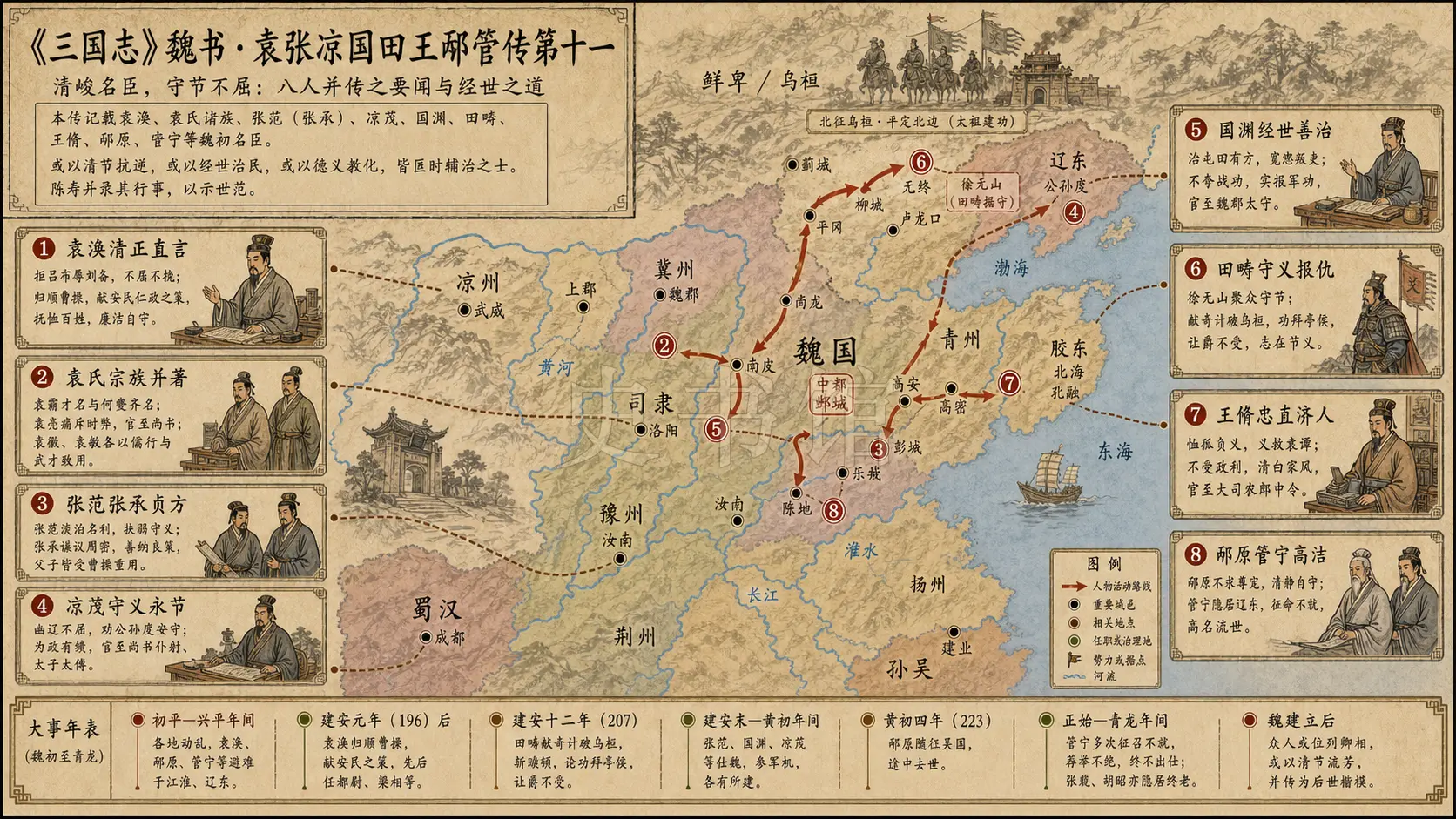 《三国志》魏书 袁张凉国田王邴管传第十一章节配图