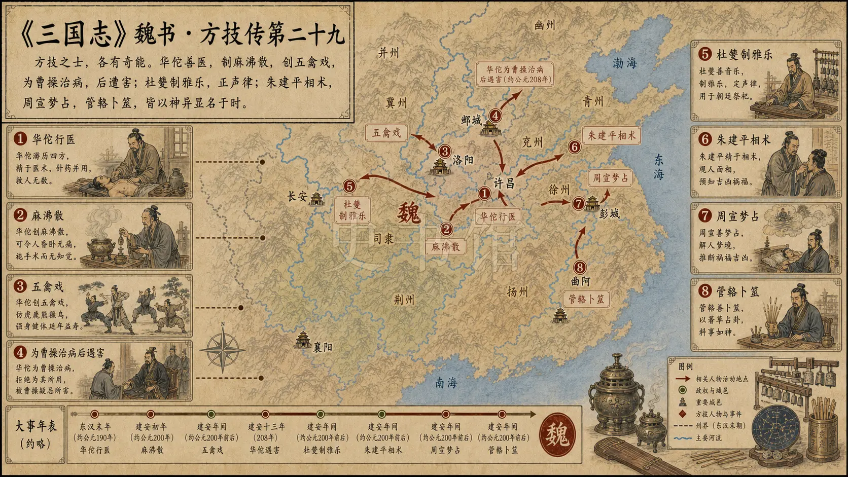 《三国志》魏书 方技传第二十九章节配图