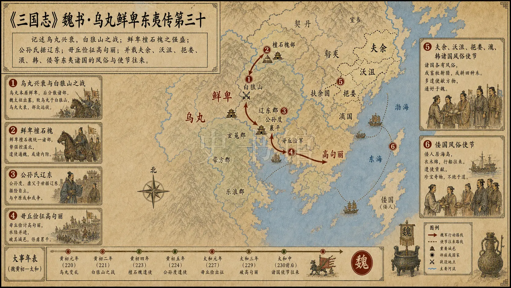 《三国志》魏书 乌丸鲜卑东夷传第三十章节配图