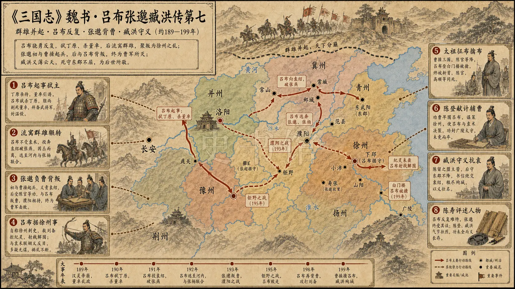 《三国志》魏书 吕布张邈臧洪传第七章节配图