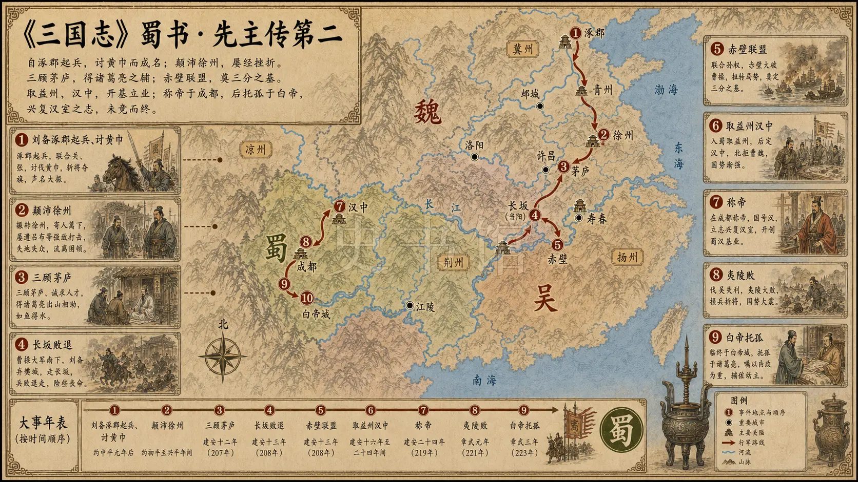 《三国志》蜀书 先主传第二章节配图