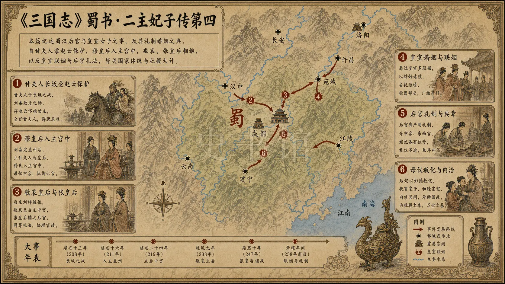 《三国志》蜀书 二主妃子传第四章节配图