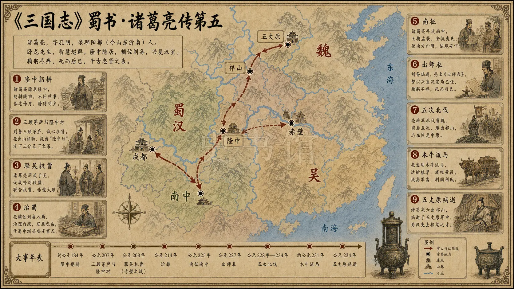 《三国志》蜀书 诸葛亮传第五章节配图