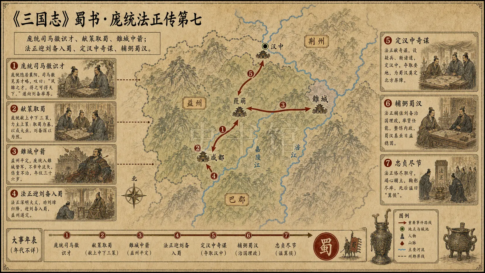 《三国志》蜀书 庞统法正传第七章节配图
