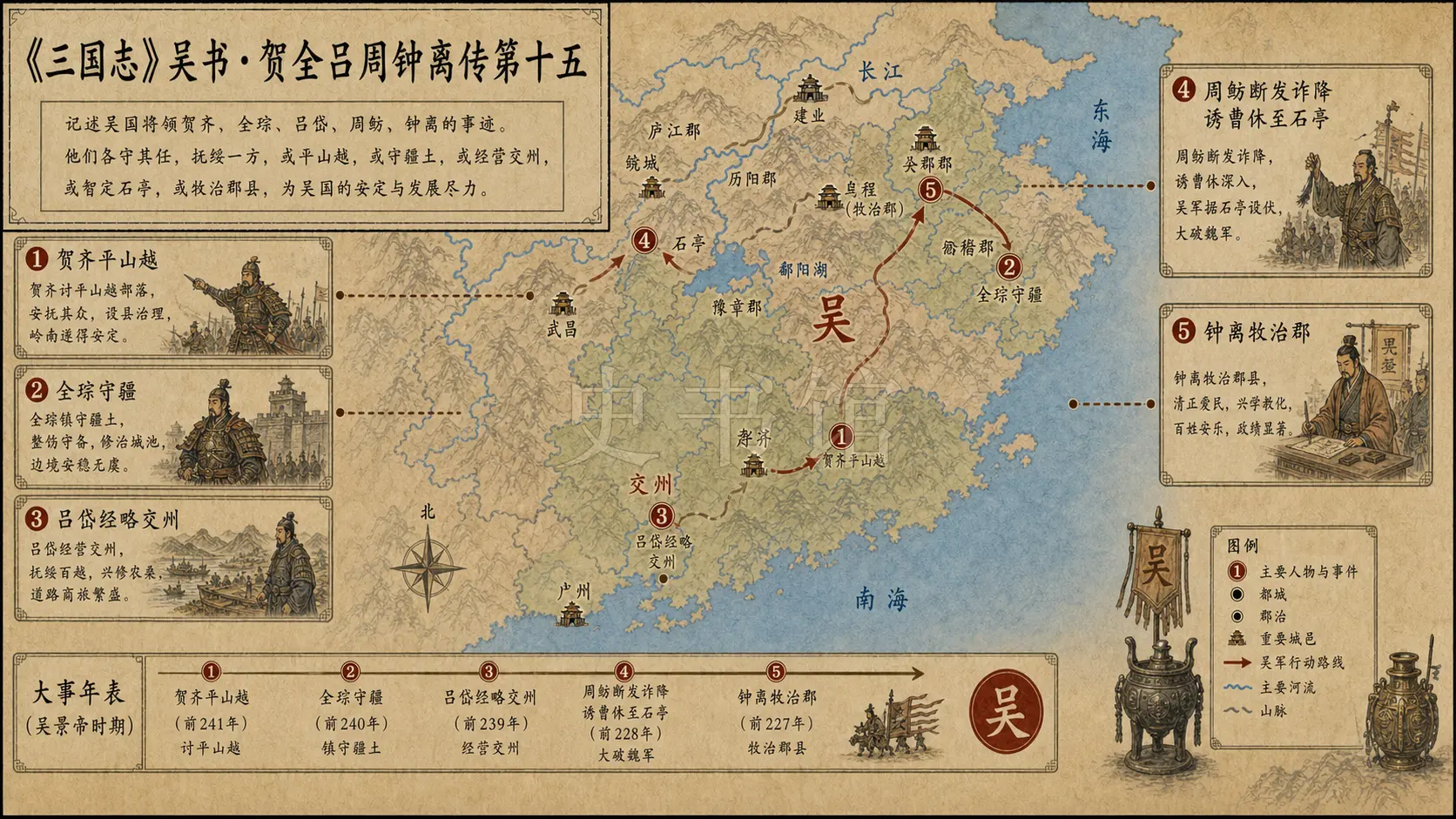 《三国志》吴书 贺全吕周钟离传第十五章节配图