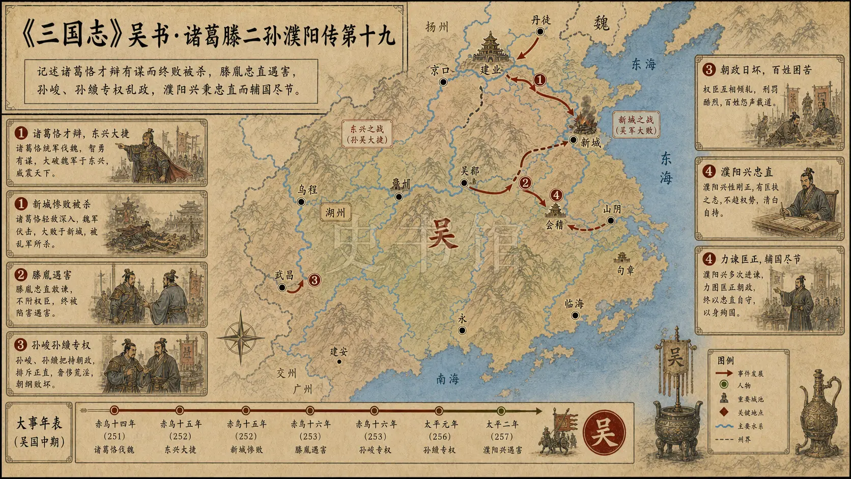 《三国志》吴书 诸葛滕二孙濮阳传第十九章节配图