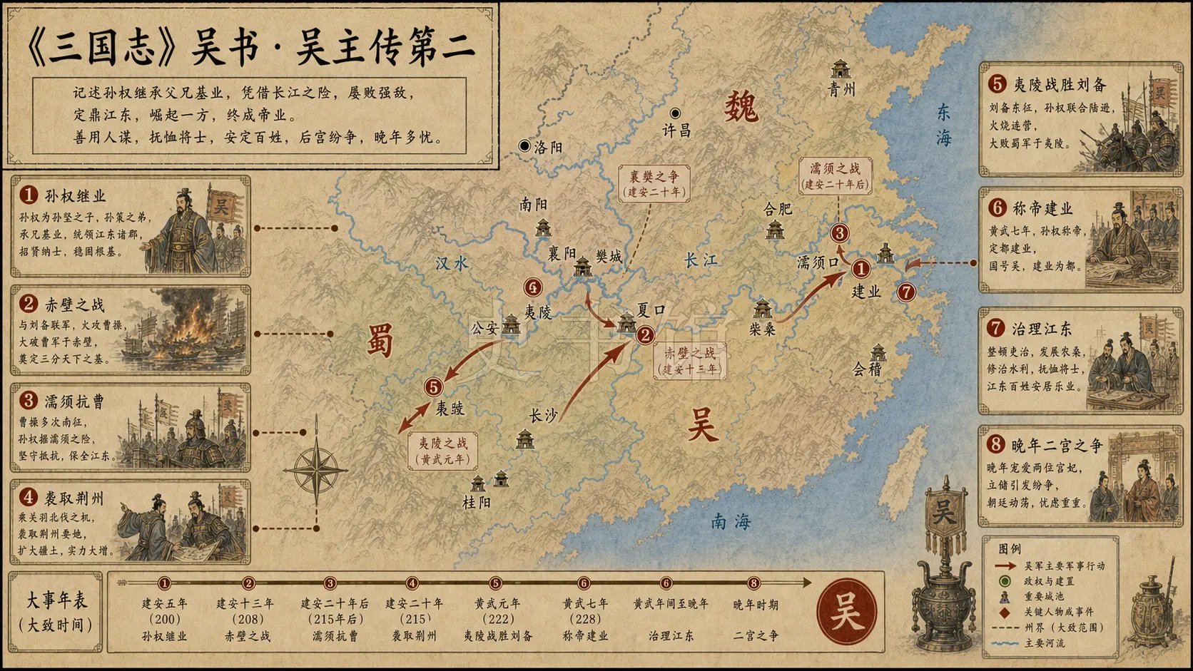 《三国志》吴书 吴主传第二章节配图