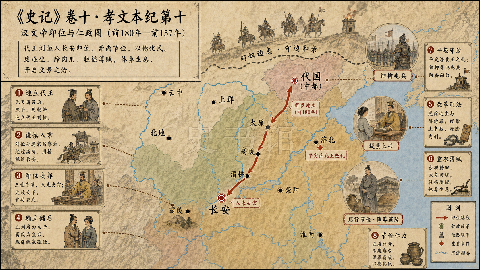 《史记》卷十·孝文本纪第十章节配图