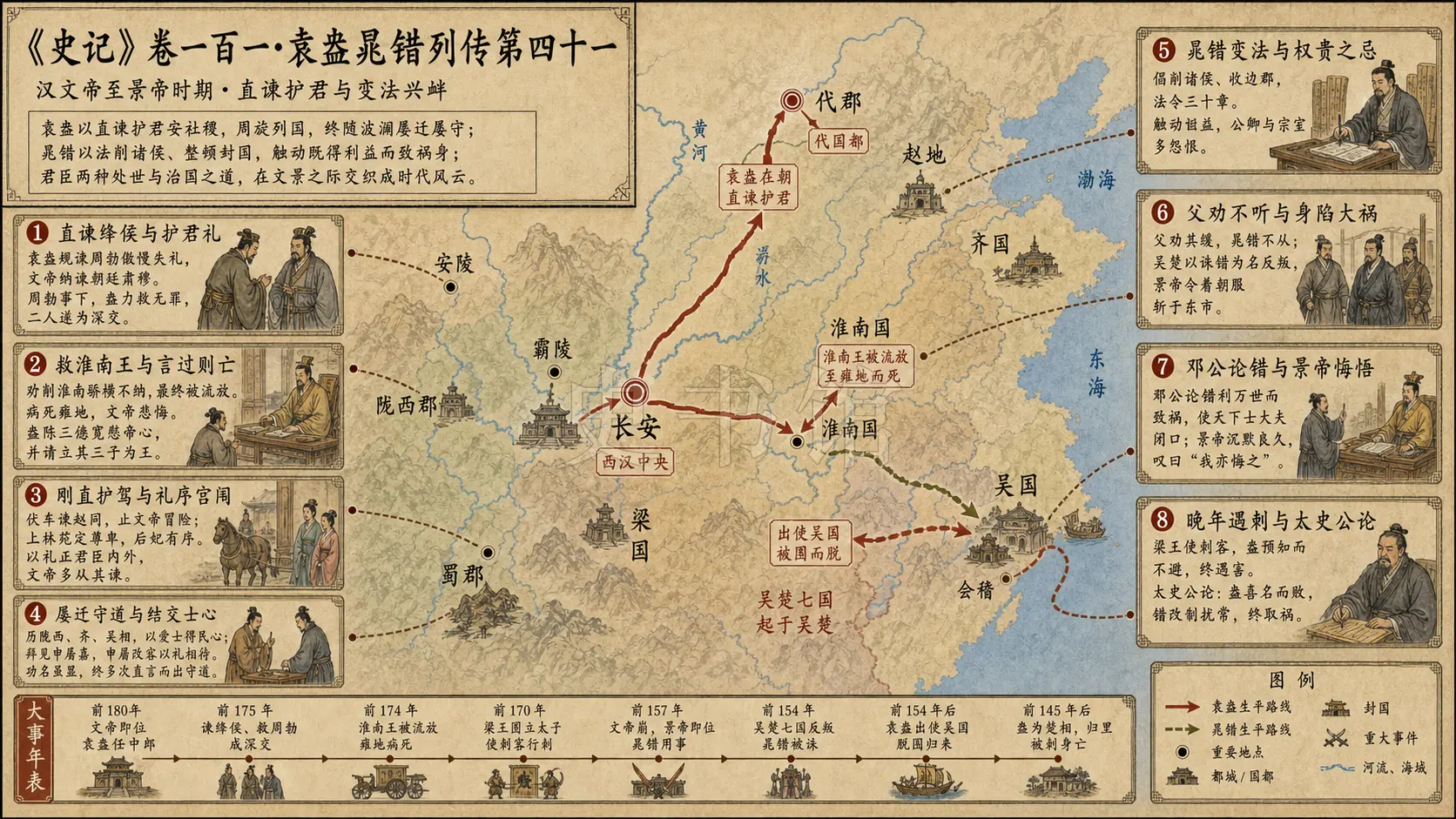 《史记》卷一百一·袁盎晁错列传第四十一章节配图