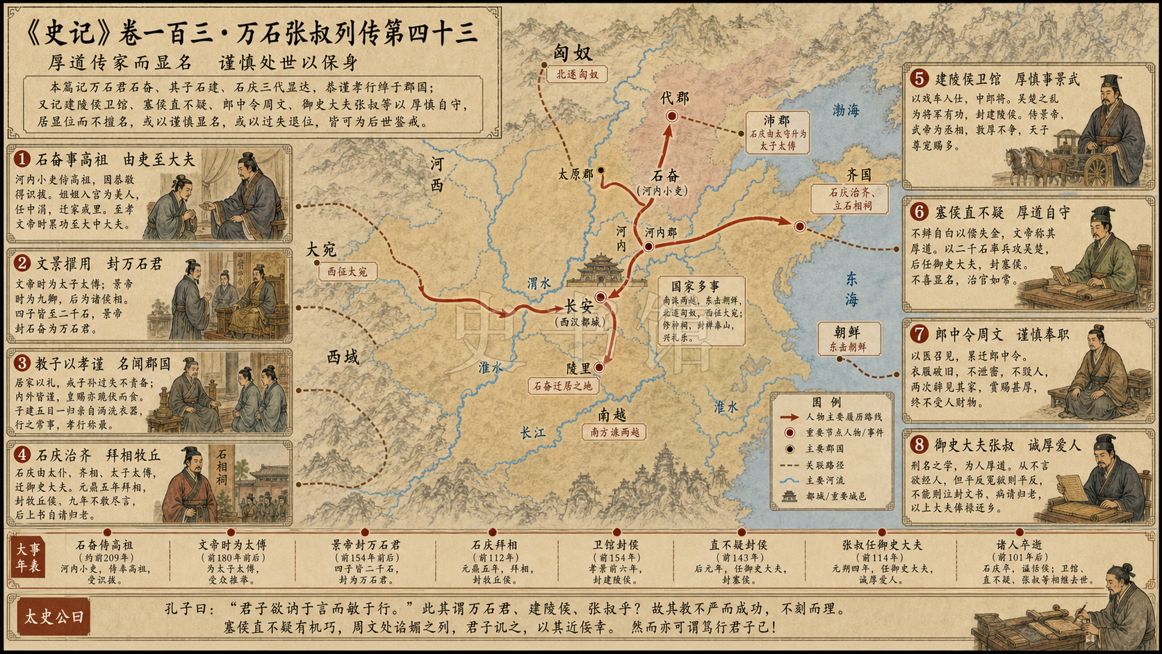 《史记》卷一百三·万石张叔列传第四十三章节配图