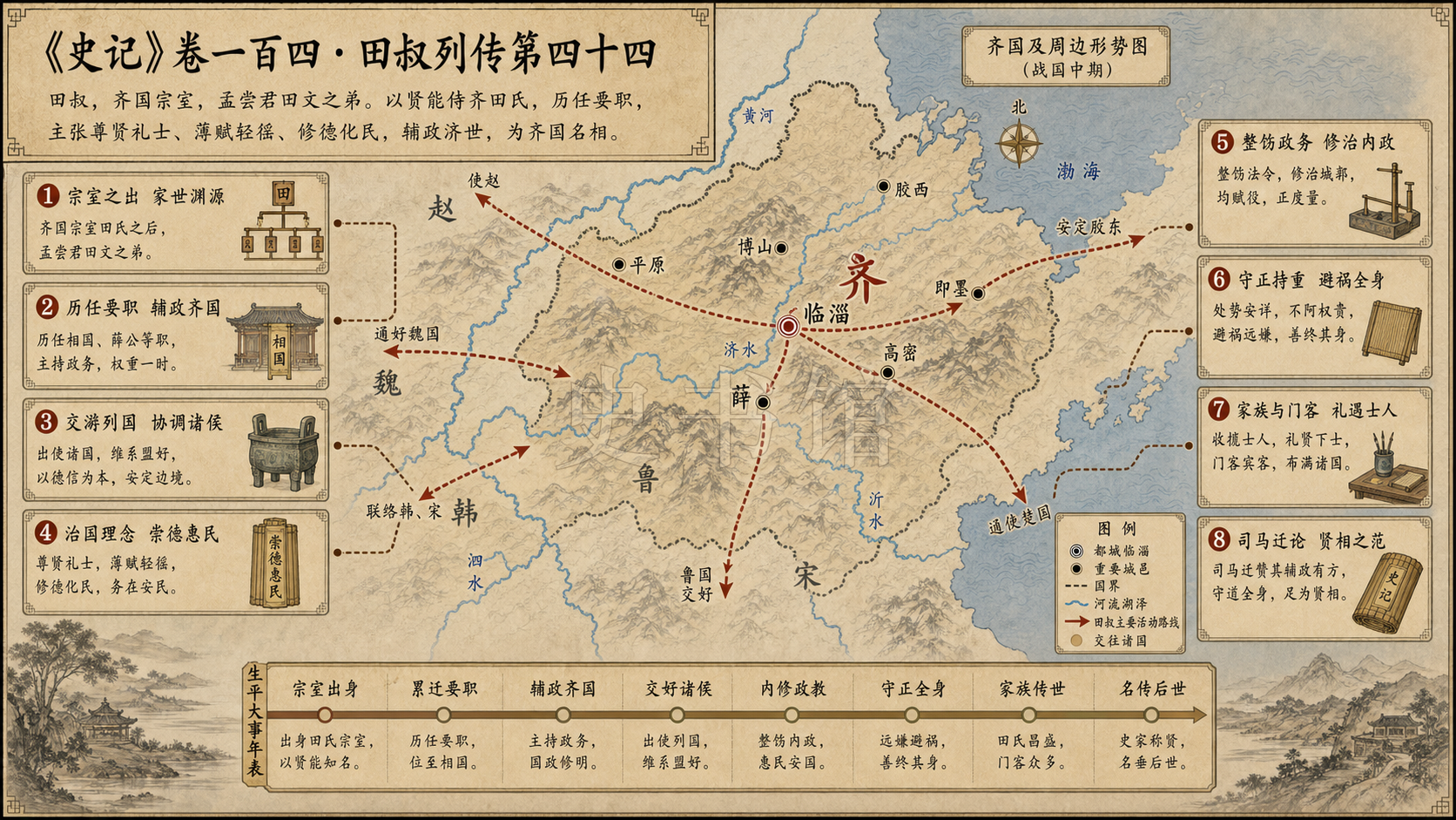 《史记》卷一百四·田叔列传第四十四章节配图