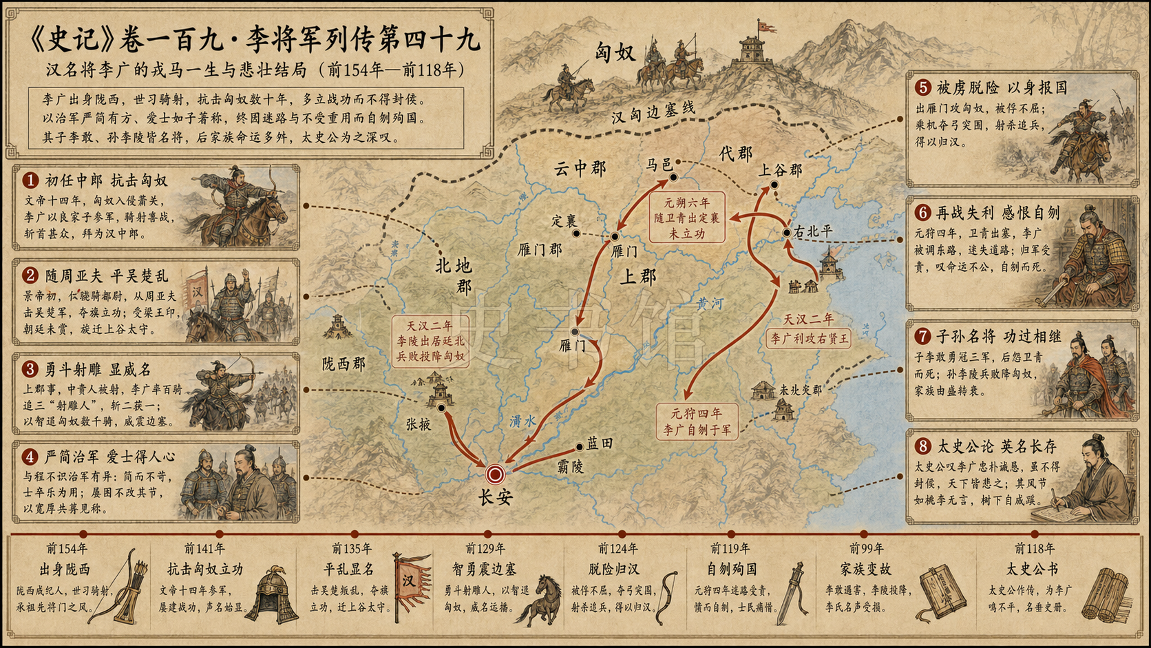 《史记》卷一百九·李将军列传第四十九章节配图