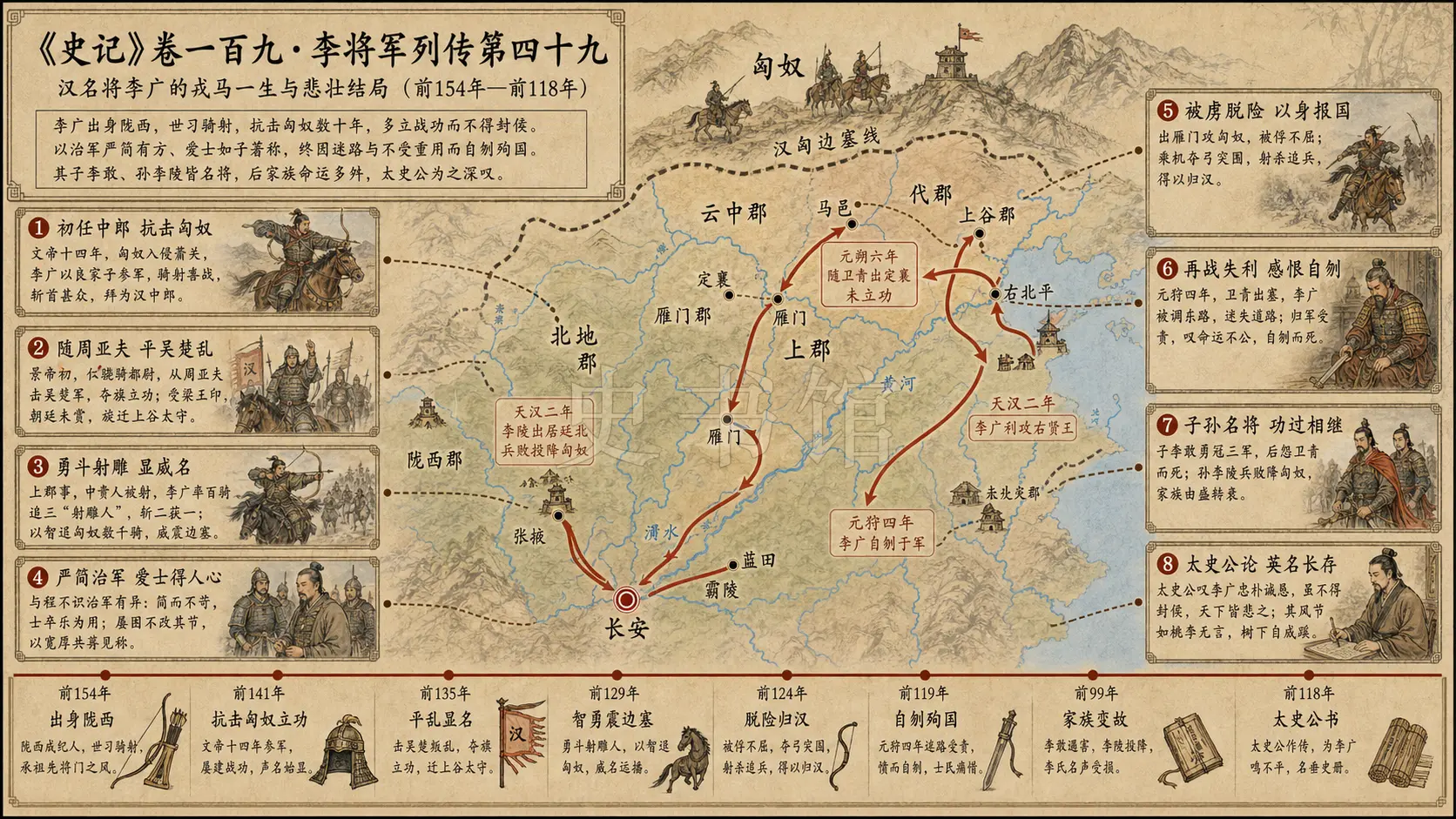 《史记》卷一百九·李将军列传第四十九章节配图