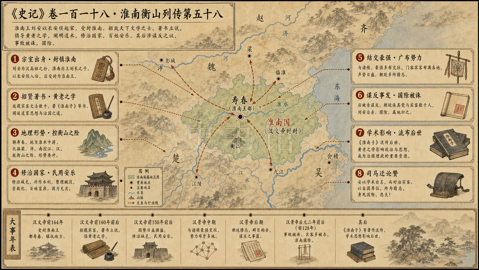 《史记》卷一百一十八·淮南衡山列传第五十八章节配图