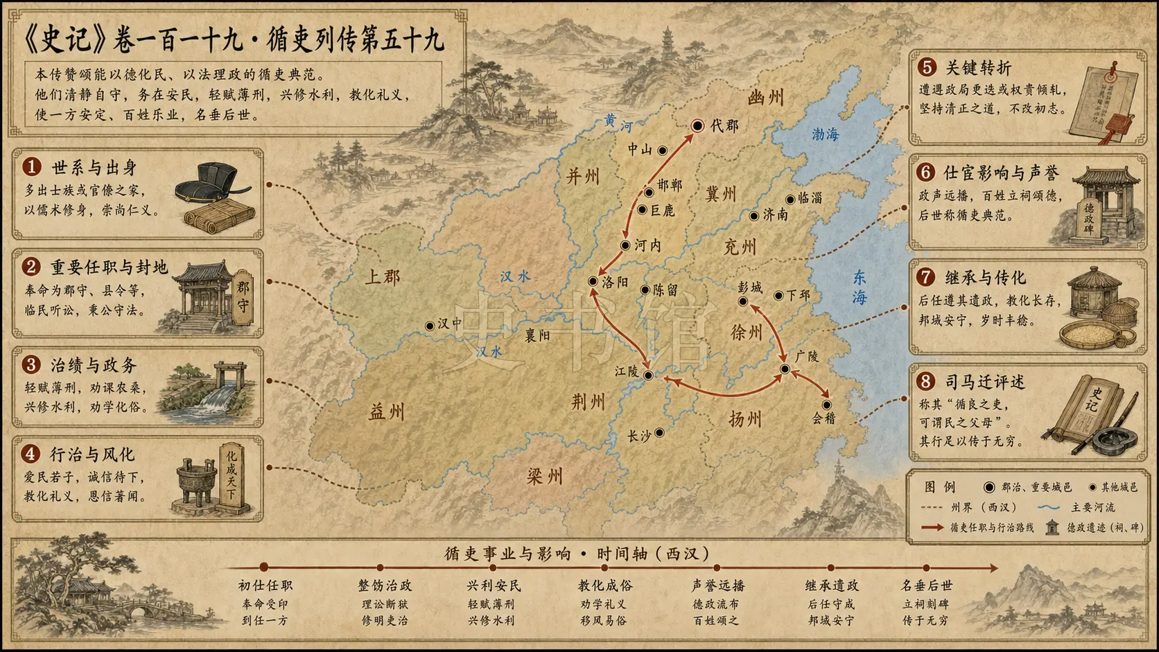 《史记》卷一百一十九·循吏列传第五十九章节配图