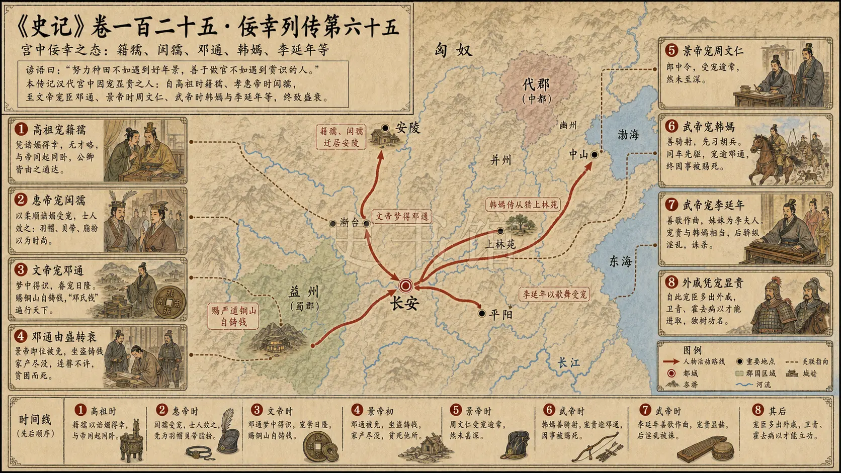 《史记》卷一百二十五·佞幸列传第六十五章节配图
