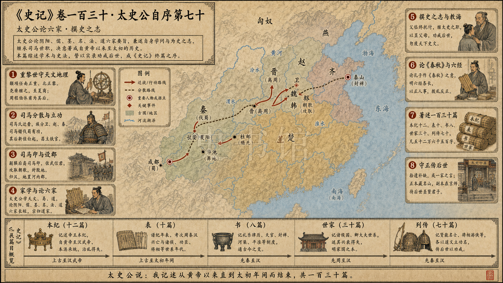 《史记》卷一百三十·太史公自序第七十章节配图