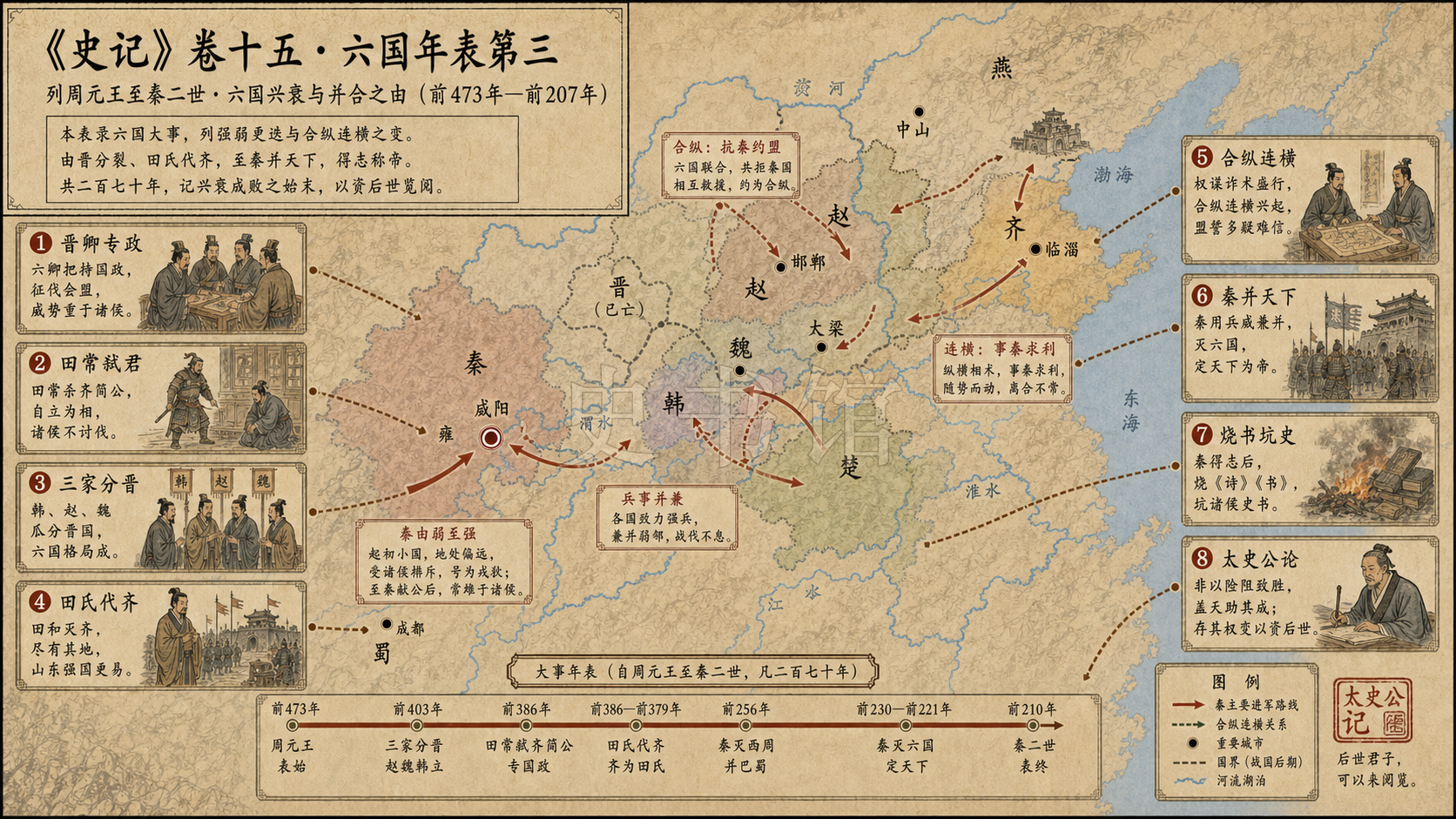 《史记》卷十五·六国年表第三章节配图