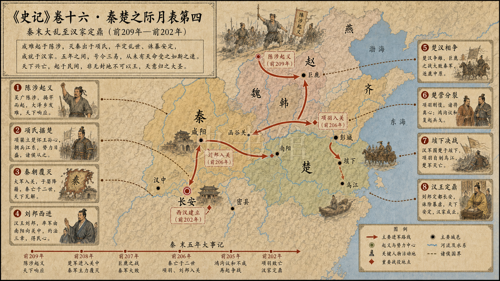 《史记》卷十六·秦楚之际月表第四章节配图