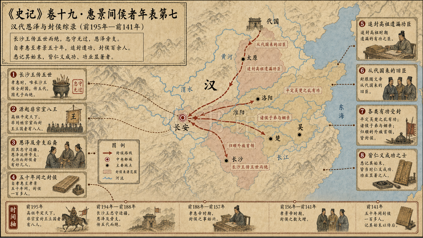 《史记》卷十九·惠景间侯者年表第七章节配图