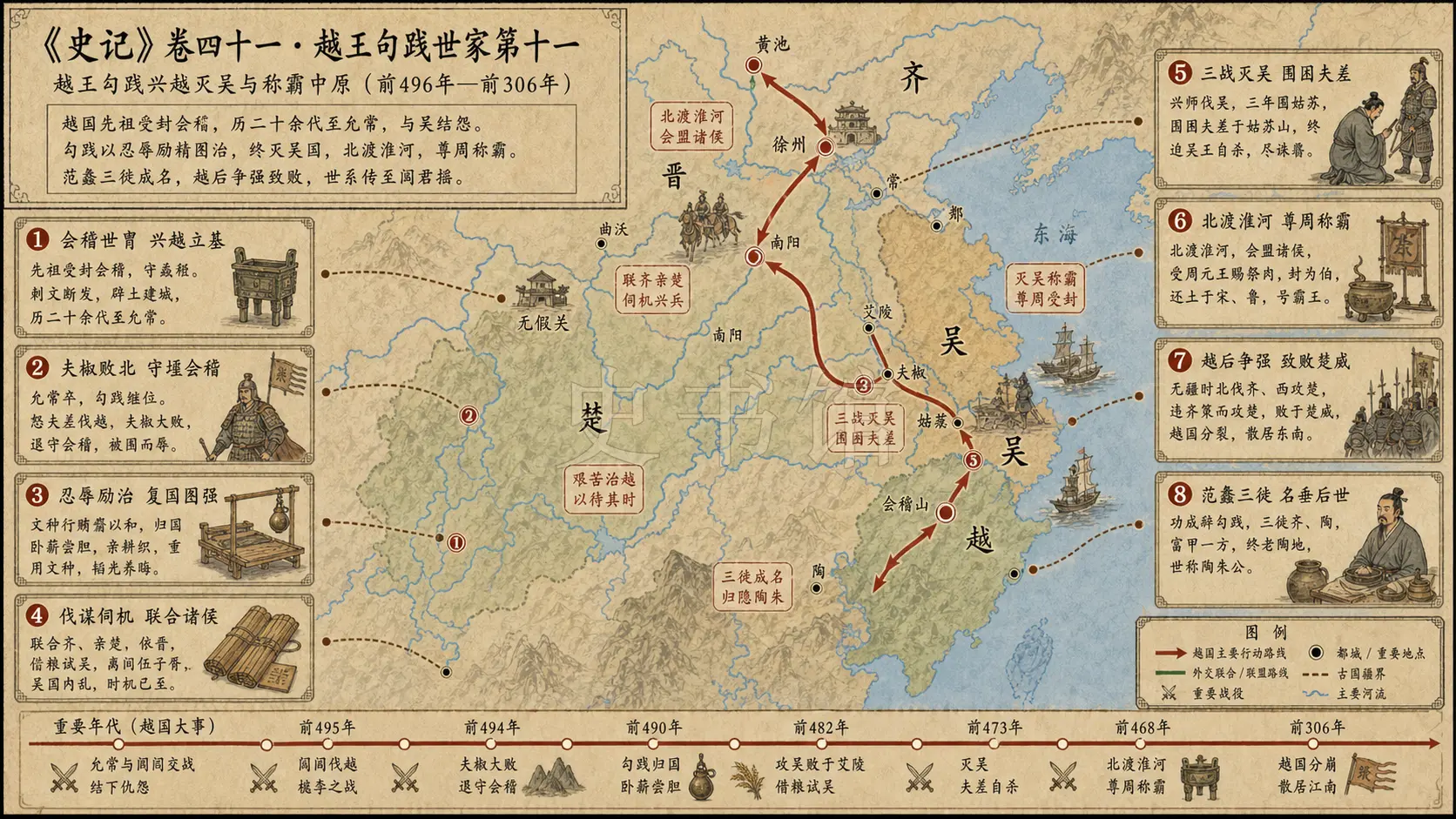 《史记》卷四十一·越王句践世家第十一章节配图