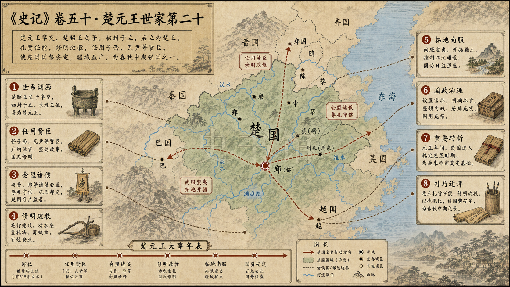 《史记》卷五十·楚元王世家第二十章节配图