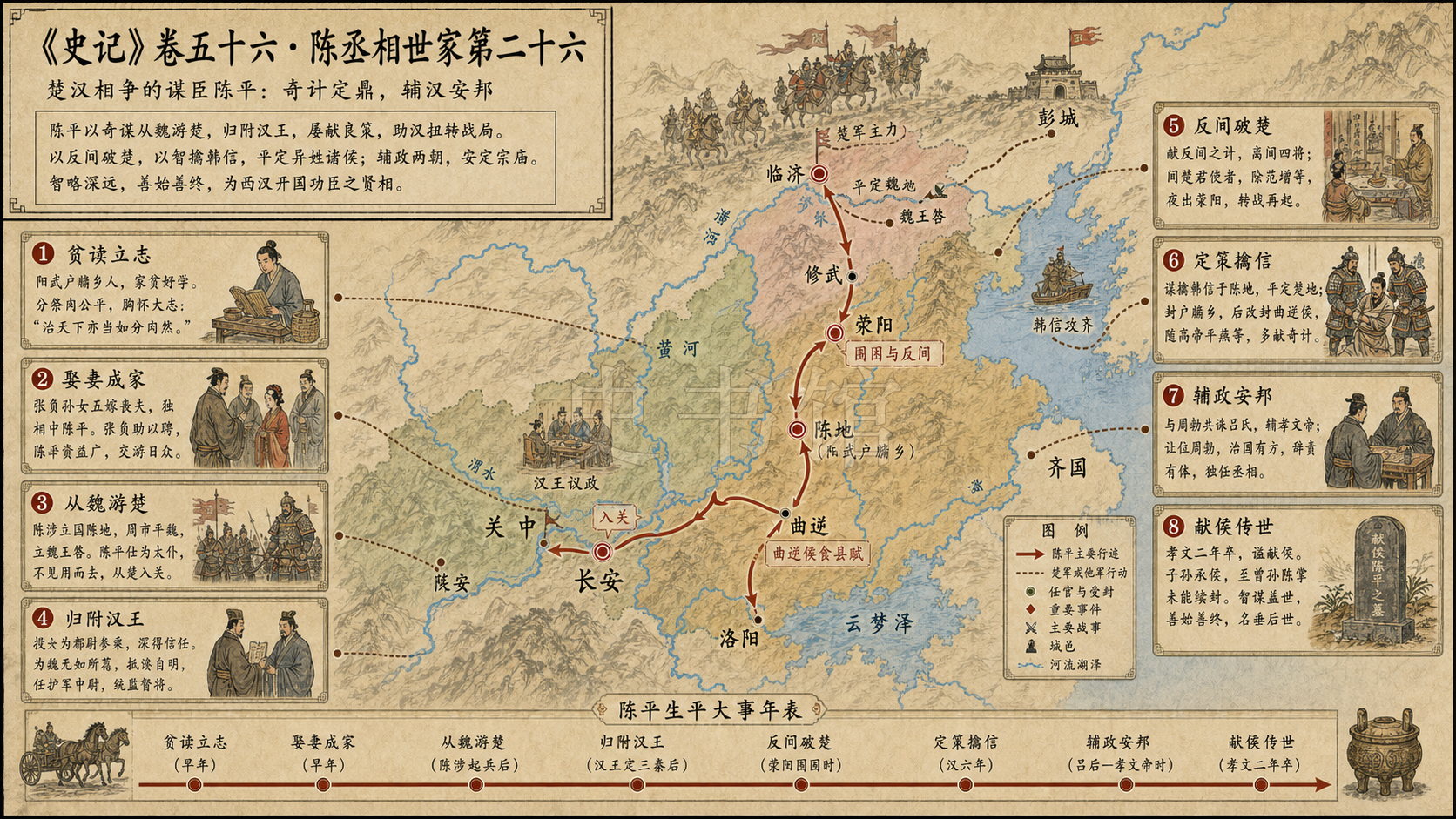《史记》卷五十六·陈丞相世家第二十六章节配图