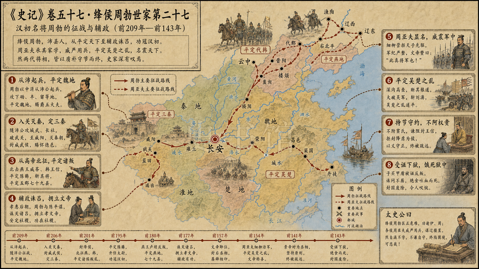 《史记》卷五十七·绛侯周勃世家第二十七章节配图