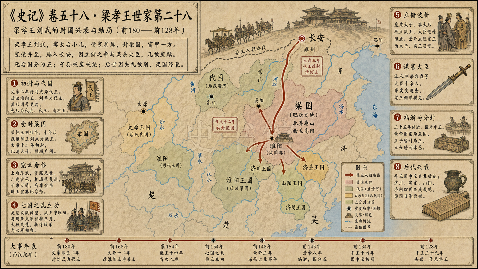 《史记》卷五十八·梁孝王世家第二十八章节配图