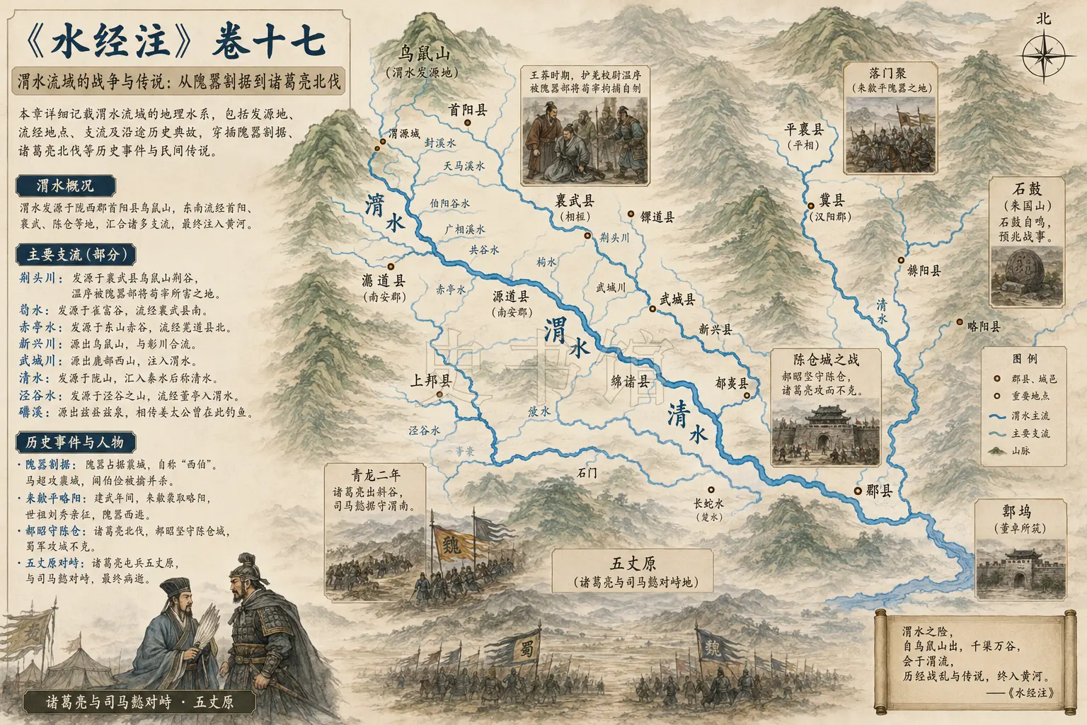 《水经注》正文 卷十七章节配图