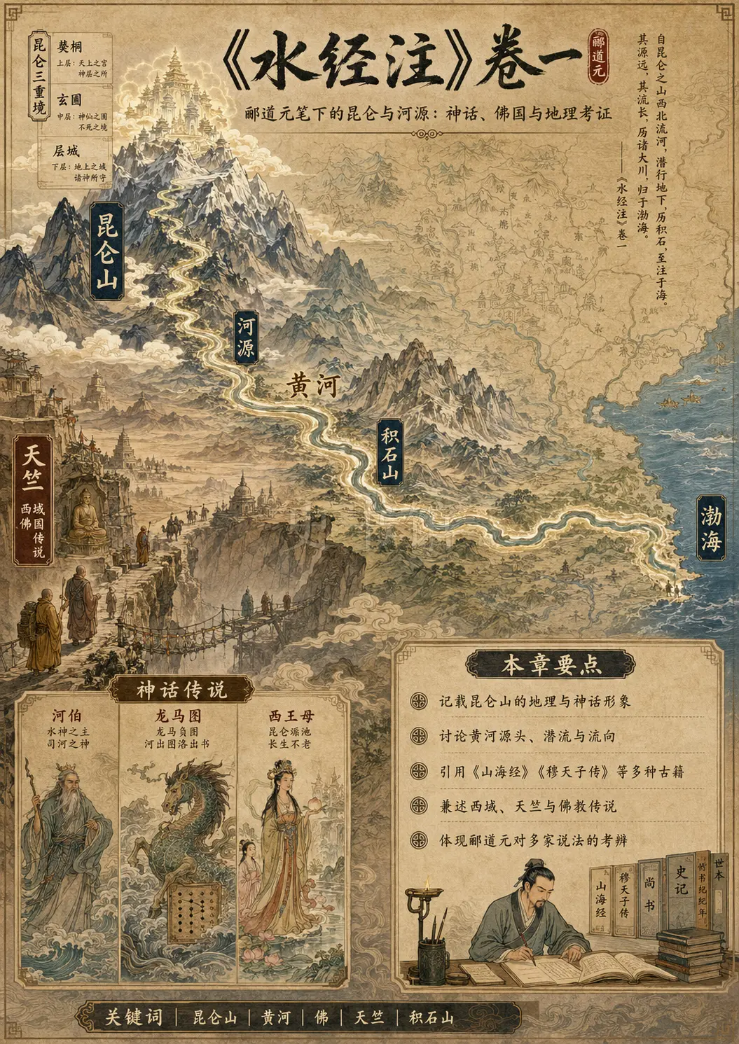 《水经注》正文 卷一章节配图