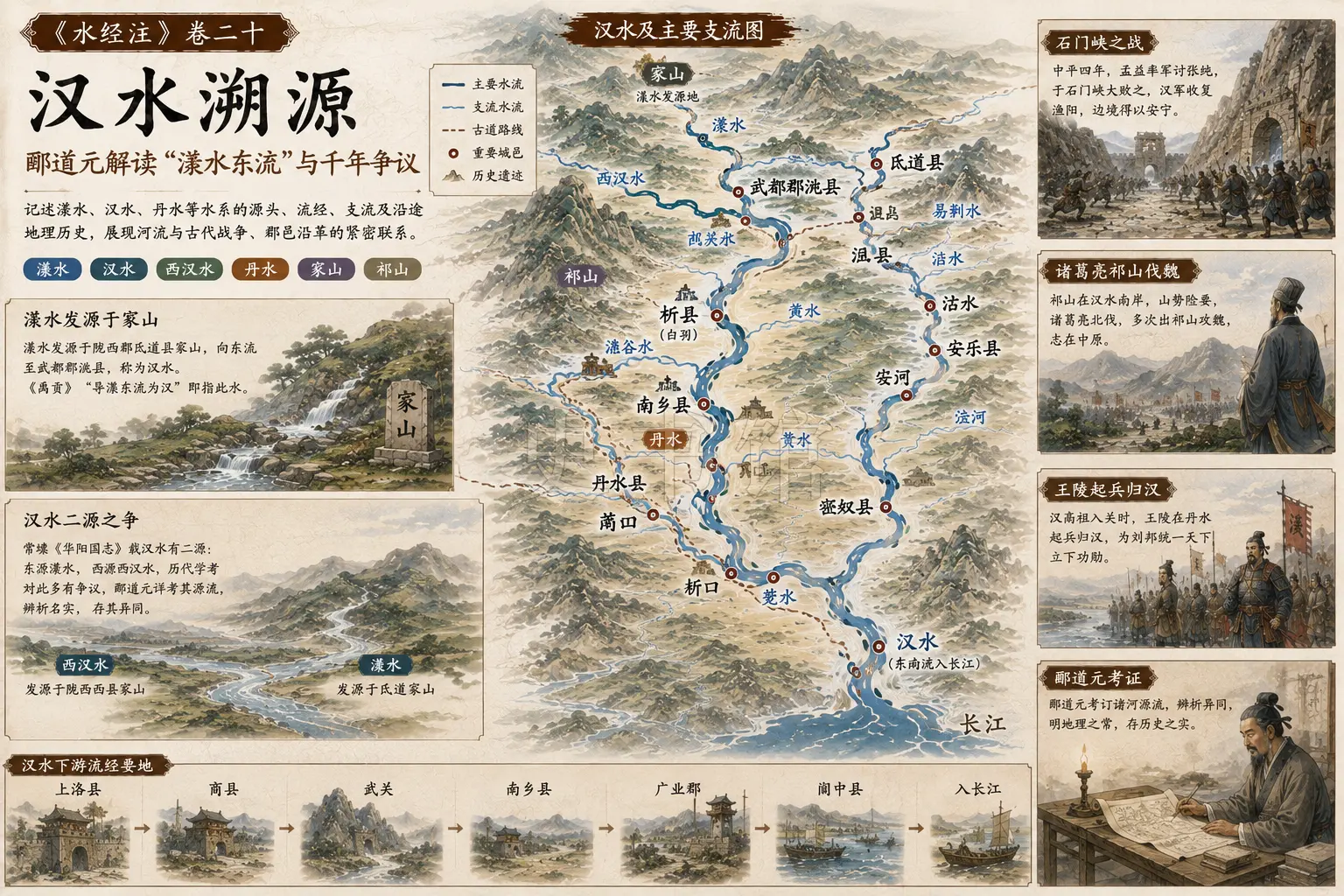 《水经注》正文 卷二十章节配图