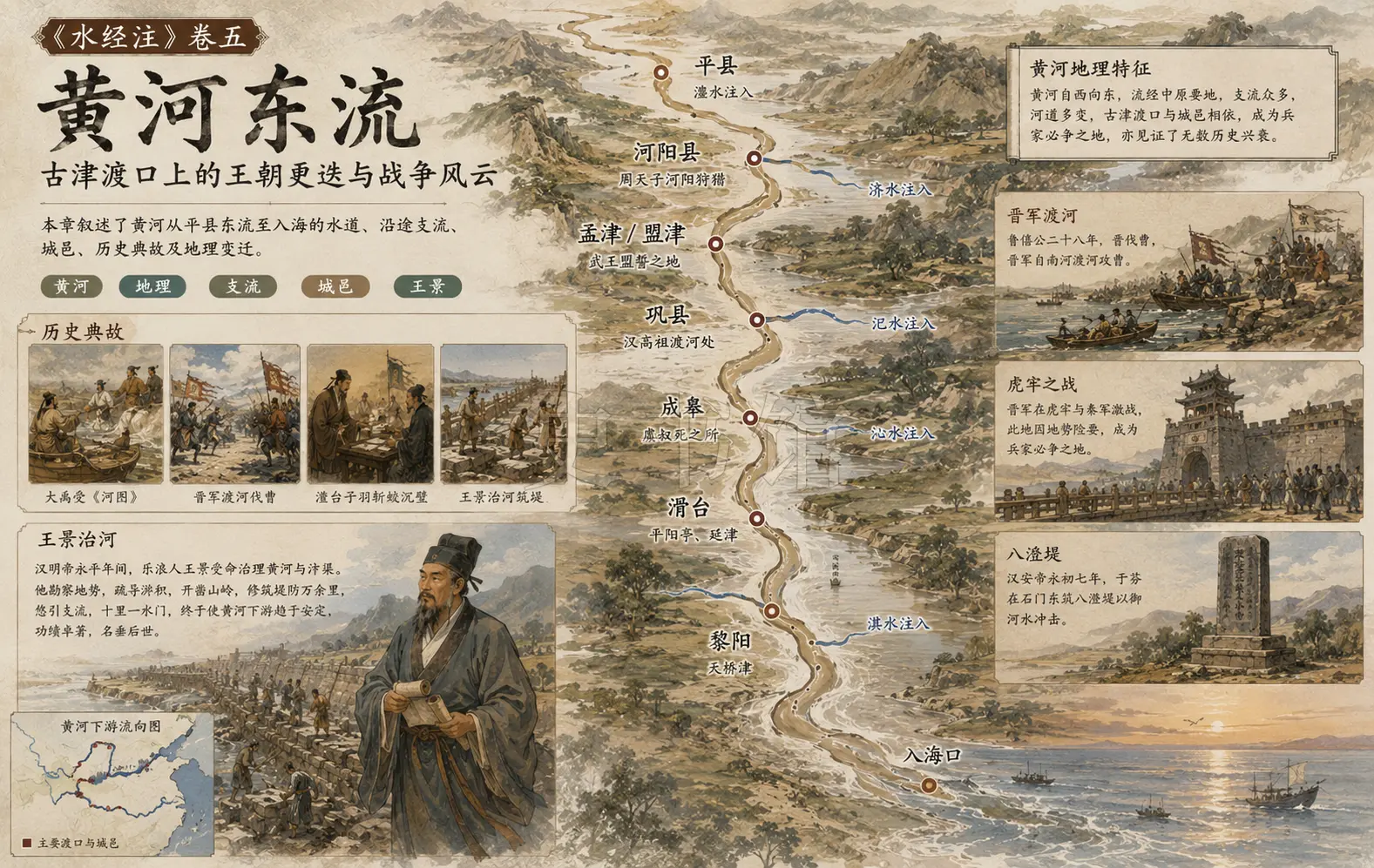 《水经注》正文 卷五章节配图