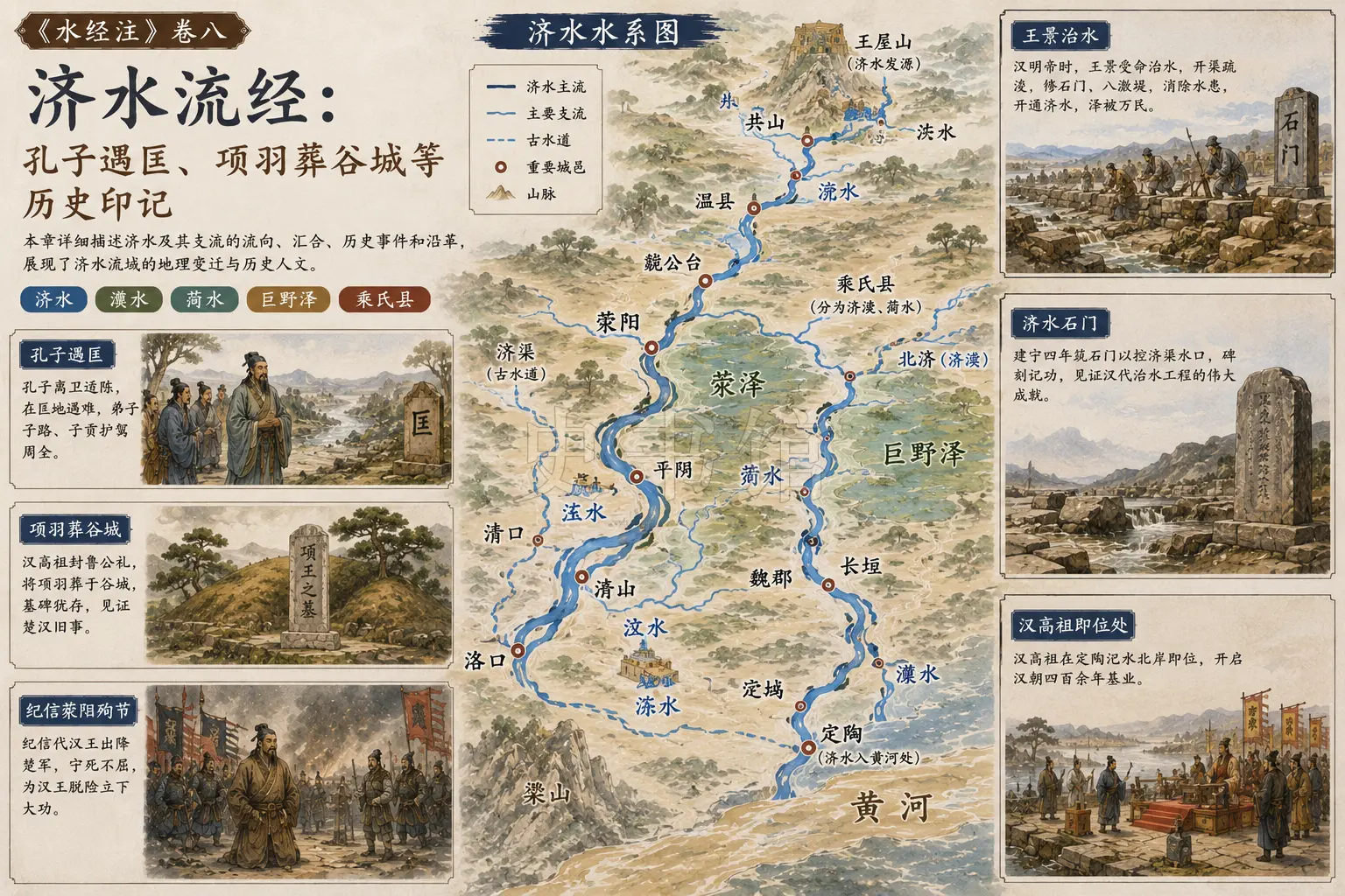 《水经注》正文 卷八章节配图