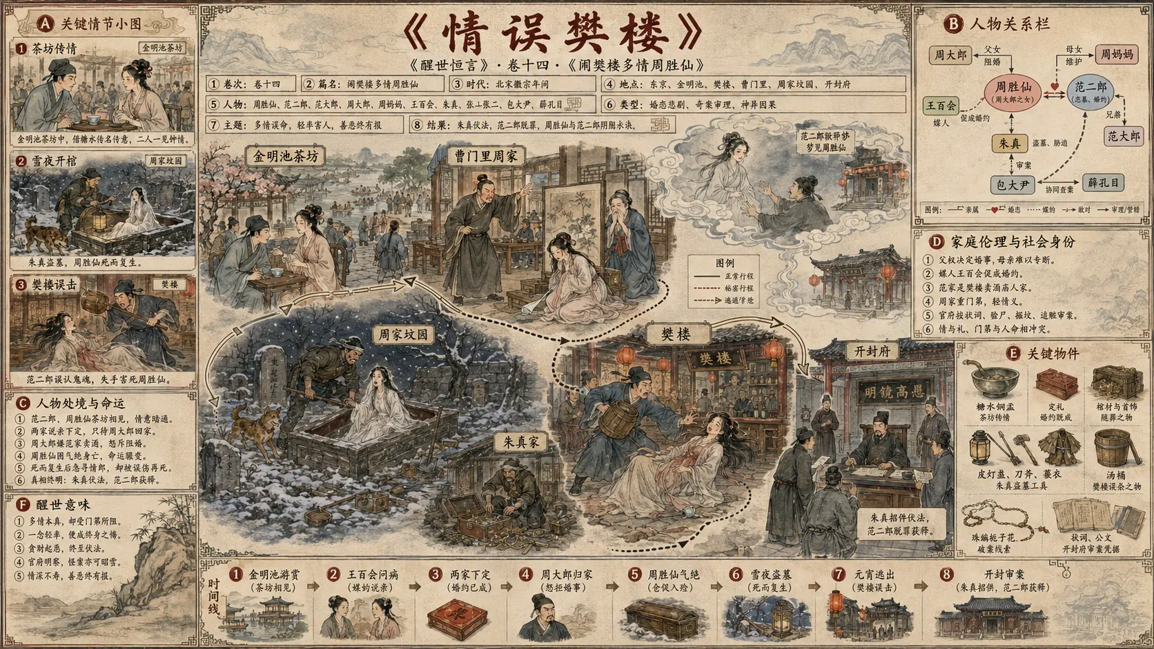 《醒世恒言》正文 卷十四闹樊楼多情周胜仙章节配图