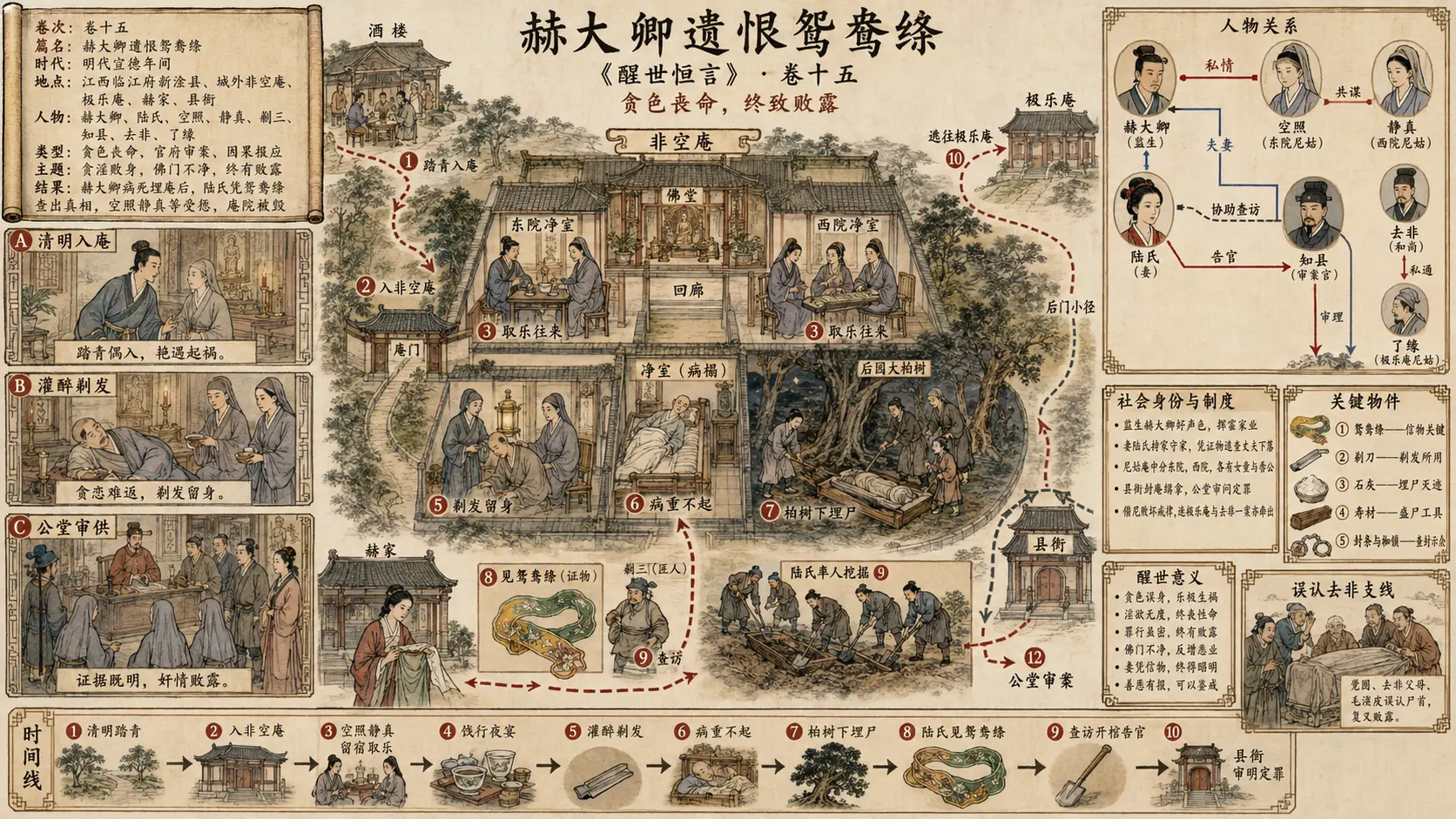 《醒世恒言》正文 卷十五赫大卿遗恨鸳鸯绦章节配图