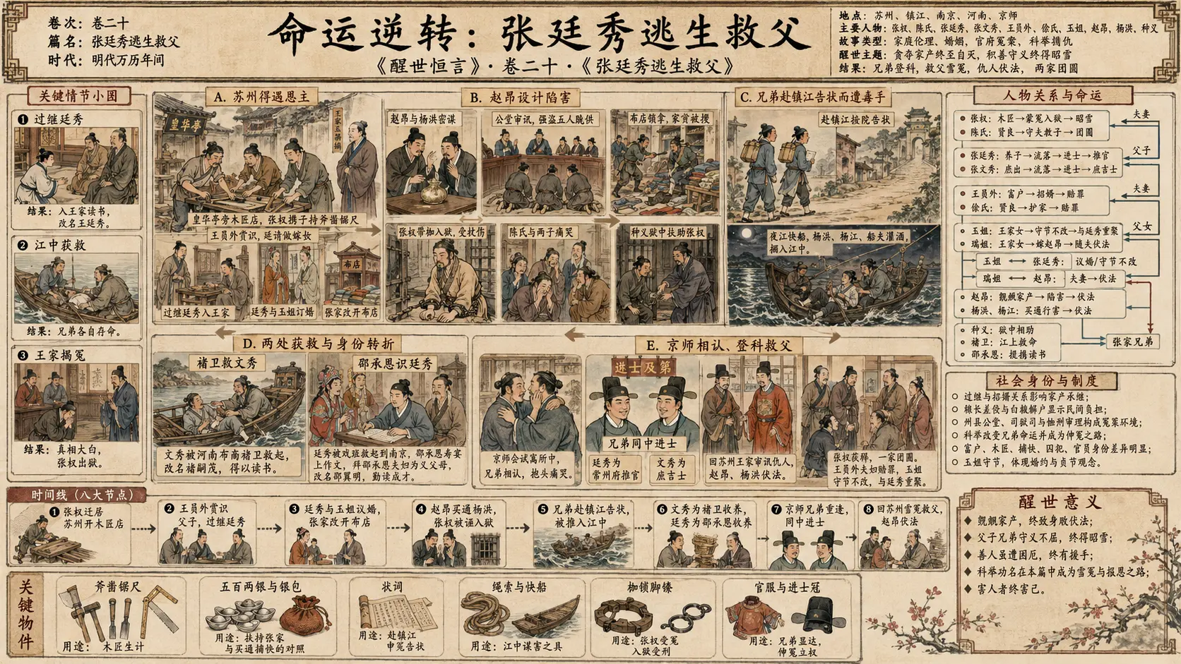 《醒世恒言》正文 卷二十张廷秀逃生救父章节配图