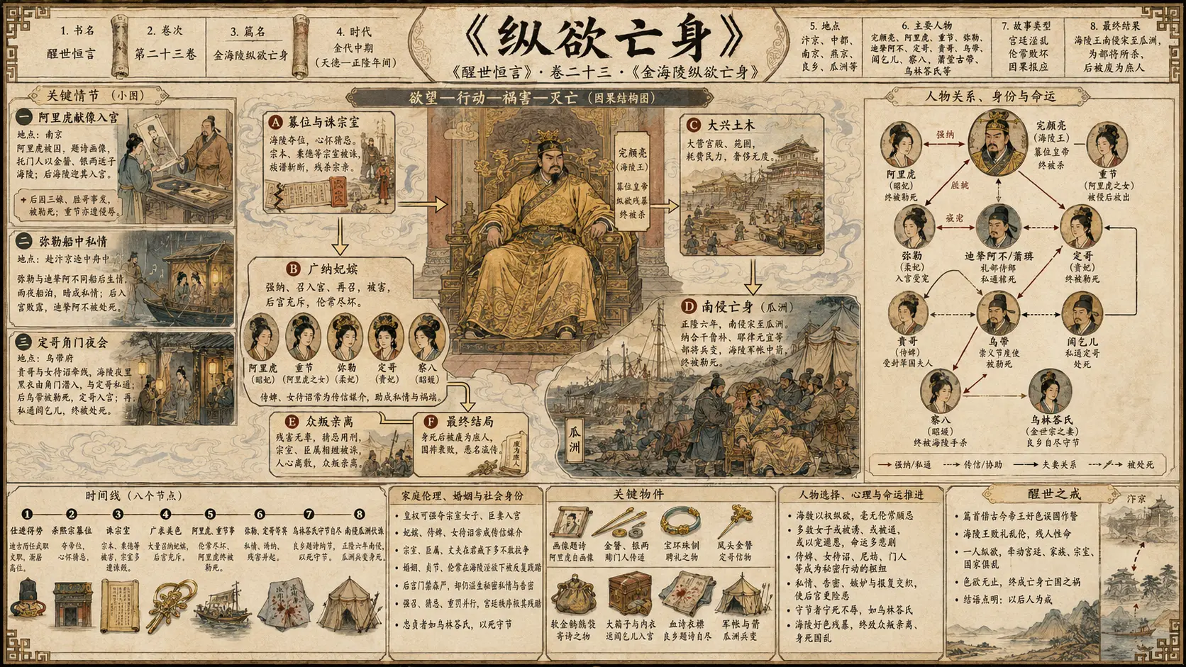 《醒世恒言》正文 卷二十三金海陵纵欲亡身章节配图